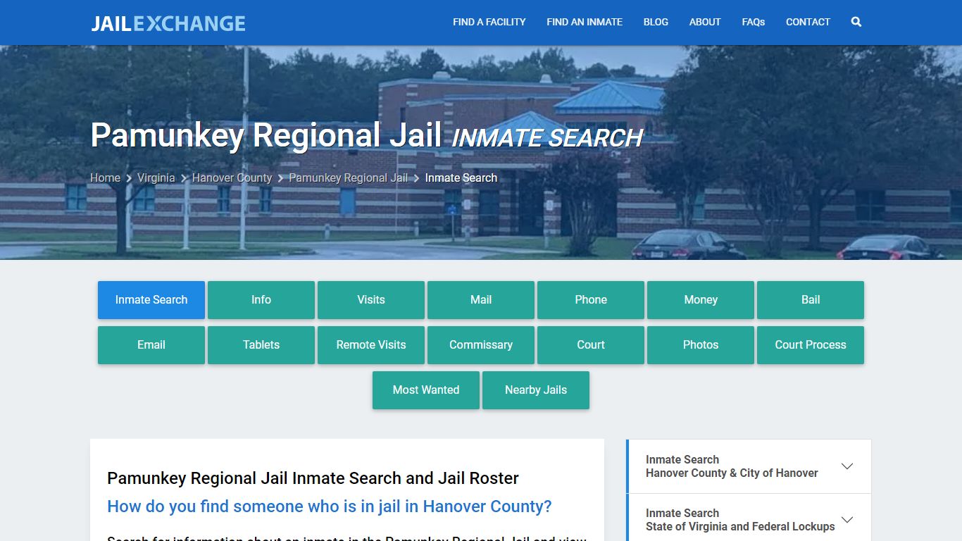 Inmate Search: Roster & Mugshots - Pamunkey Regional Jail, VA